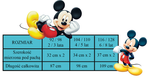 Piżama kombinezon Mickey Mouse (116/128) Piżama kombinezon Mickey Mouse (116/128)