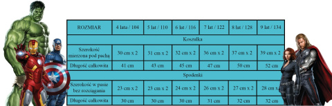 Piżama z krótkim rękawem Avengers (134/9Y) Piżama z krótkim rękawem Avengers (134/9Y)