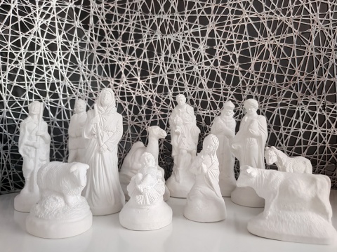 Zestaw figurek do szopki bożonarodzeniowej