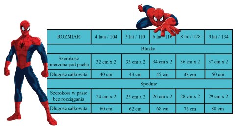 Piżama z długim rękawem Spider-Man (104/4Y) Piżama z długim rękawem Spider-Man (104/4Y)